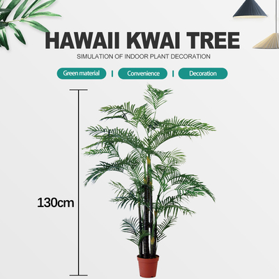 Customized Simulation 140cm Artificial Bamboo Areca Palm For Decoration