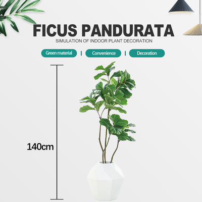 Height 150cm Artificial Landscape Trees Fiddle Leaf Fig Plant Outdoor Decoration