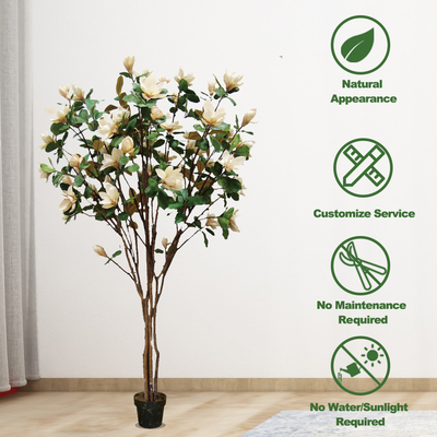 210cm Artificial Magnolia Tree For House Office Long Lasting Evergreen Plants