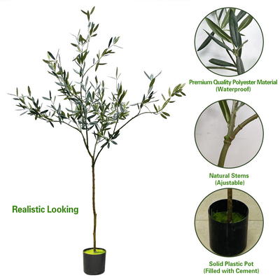 Artificial Indoor Potted Plant Olive Tree 120cm 160cm No Maintennance Floor Plant