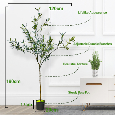 Artificial Indoor Potted Plant Olive Tree 120cm 160cm No Maintennance Floor Plant