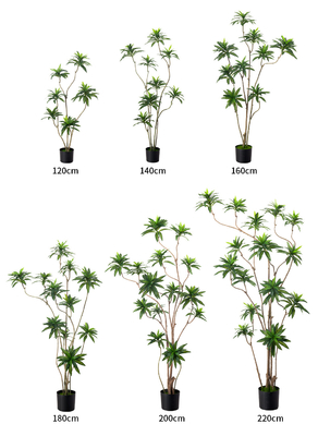 Artificial special-shaped dracaena Reflexa tree green home deco hotel office potted tree
