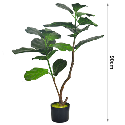 Bathroom Decorative Artificial Potted Floor Plants Fiddle Leaf Fig