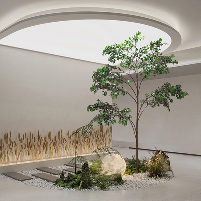 Custom Corner Artificial Ficus Tree Space Decoration Minimalist Style
