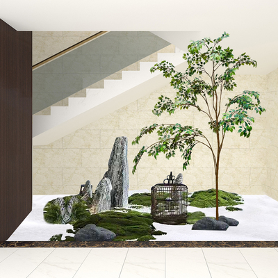 Custom Corner Artificial Ficus Tree Space Decoration Minimalist Style