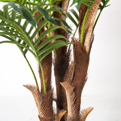 Artificial Palm Tree 6FT, Fake Tree with Realistic Fiber Trunks , Faux Tropical Areca Floor Plant in Pot, Artificial Silk Plant for Home Decor Office Decor Indoor