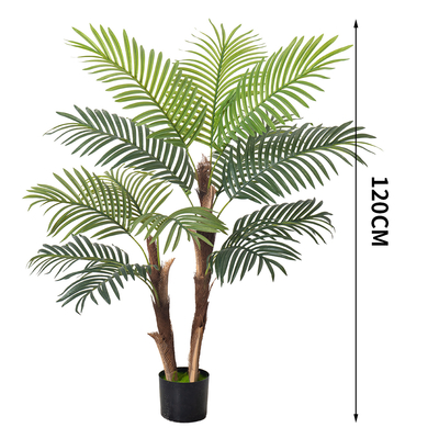 Artificial Palm Tree 6FT, Fake Tree with Realistic Fiber Trunks , Faux Tropical Areca Floor Plant in Pot, Artificial Silk Plant for Home Decor Office Decor Indoor