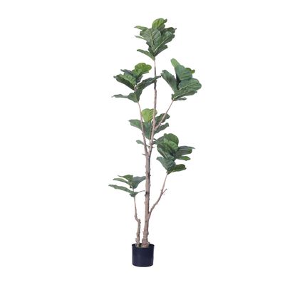 Faux Indoor Plants 160cm 185cm Faux Fiddle Leaf Fig Plant​ Fake Tree Indoor House Potted Plant For Home Office Decoration