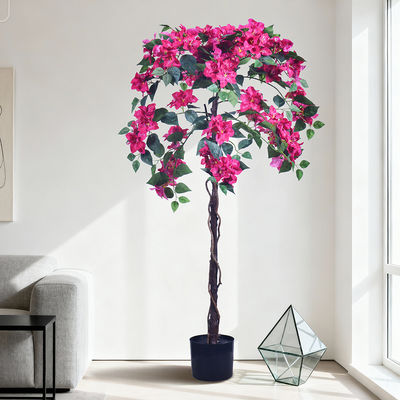 Haihong New Products Artificial Bougainvillea Flower Tree 4ft 6ft Fake Potted Bougainvillea Artificial for Home Hotel Decor