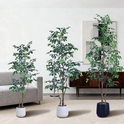 Artificial Green Oak Tree 160cm 185cm 210cm | Lifelike Faux Oak for Indoor Office & Hotel Decor