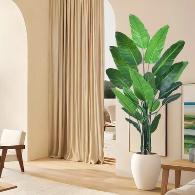Wholesale Artificial Plants Palm Tree & Birds of Paradise - Model K Traveler's Palm 5.2ft-8.2ft | Haihong Factory Direct | Large Tropical Artificial Trees for Outdoor Landscaping