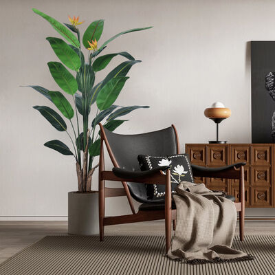 Haihong Factory Wholesale Plastic Decorative Plants 4ft 6ft Bird of Paradise Artificial Plant for Home Cafe Shop Decoration