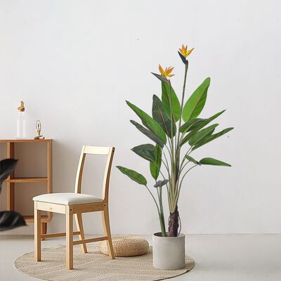 haihong Artificial plant Silk Bird of Paradise Tropical Palm Tree Potted Plant for Decor