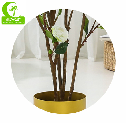 150cm Durable Artificial Ficus Tree . Artificial Camellia Tree With White Flower