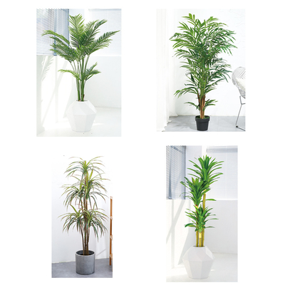 Anti UV 1.7m Synthetic Plants For Indoors , Tall Artificial Grass Easy To Care
