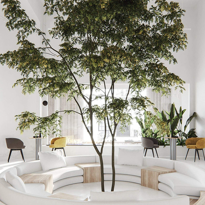 Custom Corner Artificial Ficus Tree Space Decoration Minimalist Style