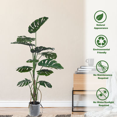 وهمية Monstera شجرة اصطناعية بوعاء نباتات أرضية للديكور المنزل