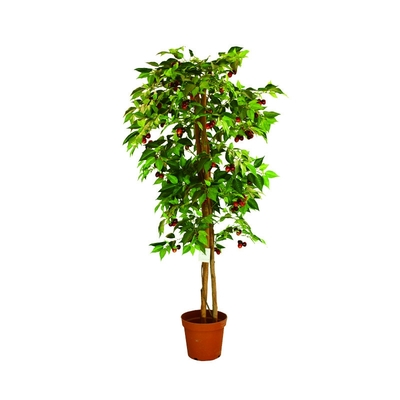 160cm Artificial Cherry Tree Corner Decoration Lush Style No Nursing Easy To Care Evergreen Plants