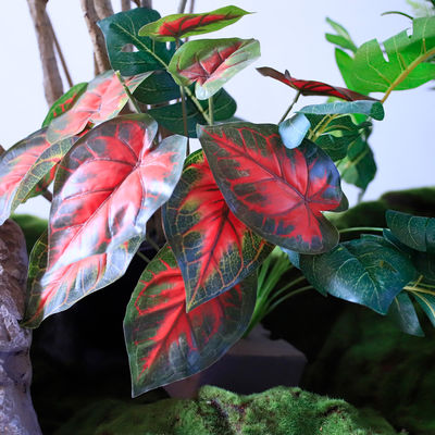 No Caring Artificial Landscape Trees With Lily Bamboo Monstera Small Plants Evergreen