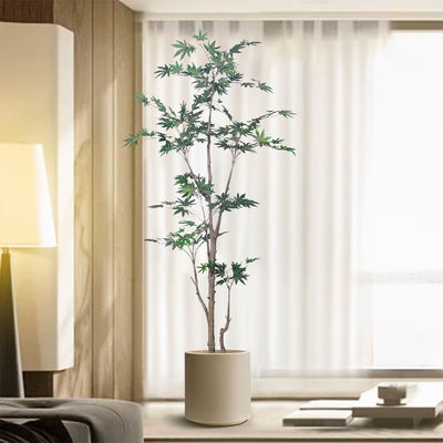 Green Bonsai 5.2 FT 6 FT Japanese Maple Tree Artificial For Home Living Room Decoration