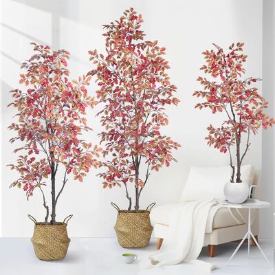 شجرة البلوط الاصطناعية التجارية في الخريف | 160 سم 185 سم 210 سم شجرة أوراق الخريف لأجواء الفنادق والمطاعم