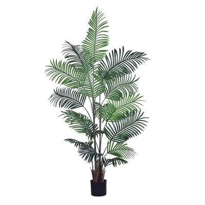 بيع بالجملة شجرة النخيل الاصطناعية الداخلية ذات طول 180 سم - J Style Areca Palm. نباتات صناعية طويلة للغرفة المعيشية.