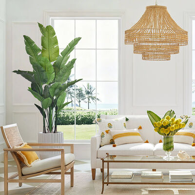 Bulk Buy Artificial Plants Realistic Traveler Palm Tree Indoor Plants Artificial Banana Palm for Home Living Room Decor