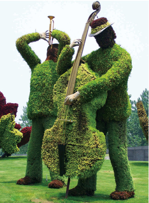 Customized PE Garden Grass Topiary Sculpture For Garden Decoration